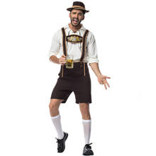 Disfraz tradicional de Oktoberfest para hombre y adulto, traje de cerveza alemana, Lederhosen, Octoberfest bávaro 2024 - compra barato