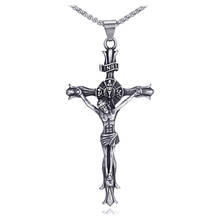 Jesus Crucifix Stainless Steel Cross Necklace Vintage Big Pendant Christian Jesus Religion Jewelry for Men Prayer Gifts LN3027 2024 - buy cheap