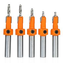 5pcs Countersink Drill Bit Woodworking Screws Chamfering Wood Hole Drills Bit with Hex Key 2024 - buy cheap