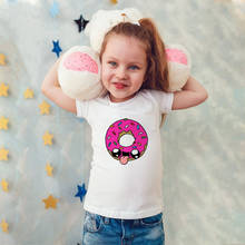 New Kids Donut Print T Shirt Summer O Neck Children T-shirt Boys Girls Short Sleeve Tshirt Baby Clothing Tops Tees Shirts,bal564 2024 - buy cheap
