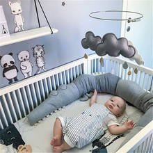 Bebê recém-nascido cama pára-choques 185cm infantil cama berço proteção criança acessórios de cama do bebê crianças crocodilo travesseiro da criança quarto brinquedo 2024 - compre barato