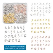 1Set Letter A~Z Alphabet Rack Plating Alloy Pendants Necklace Charms Mix Color Jewelry Making Handmade for DIY Bracelet Necklace 2024 - buy cheap