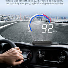 Проектор на лобовом стекле Автомобильный Электронный HUD-дисплей OBD2 + GPS EUOBD, скорость вращения/мин 2024 - купить недорого