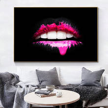 Sexy Lips Canvas Modern Art Posters and Prints Oil Paintings on Canvas Wall Art Pictures for Living Room Wall Decor Cuadros 2024 - buy cheap