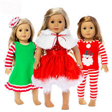 Высококачественная Рождественская одежда, подходит для американской девушки 18 дюймов, американская девушка Кукла Александра кукла, лучший подарок 2024 - купить недорого