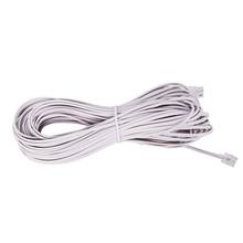 Cabo flexível de extensão do telefone rj11 6p2c 19m branco 2024 - compre barato