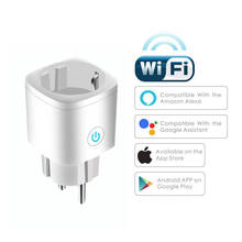 Tomada inteligente para monitoramento de energia 16a, 1-5 peças, app tuya, interruptor remoto, temporizador inteligente, para alexa/google assistente 2024 - compre barato