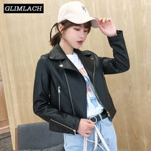 Black 100% Sheepskin Real Leather Jacket Women Slim Short Motorcycle Biker Genuine Leather Coat Casual Streetwear Clothes Ladies 2024 - buy cheap