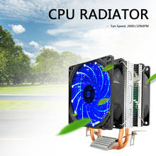 Desktop CPU Dual Cooling Fan 2 Heat Pipes Computer Cooler Radiator for Intel AMD Video Graphics Card Water Cooler Radiator 2024 - buy cheap