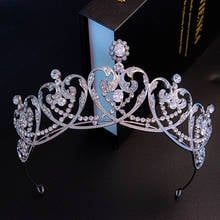 New Zircon Bridal Crown Heart-Shaped Princess Alloy Crystal Tiara Wedding Hair Accessories 2024 - buy cheap