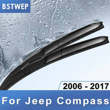 BSTWEP гибридные щетки стеклоочистителя для Jeep Compass Fit Hook Arms 2006 2007 2008 2009 2010 2011 2012 2013 2014 2015 2016 2017 2024 - купить недорого