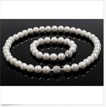 ELEGANT 10-11MM SOUTH SEA WHITE PEARL NECLACE 18" &BRACELET 7.5-8" 2024 - buy cheap