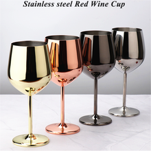 Stainless Steel Goblet 500/200ML Juice Champagne Cup Creative Metal Wine Glass Cocktail Glass for Bar Restaurant Gold Rose Gold 2024 - buy cheap