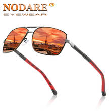 NODARE 2020 New Polarized Sunglasses Men Square Metal Frame Male Sun Glasses Driving Fishing Eyewear zonnebril heren 2024 - купить недорого