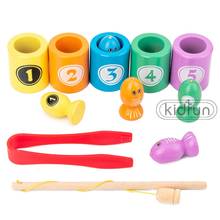 Montessori Education Wooden Toys Number Matching Color Sensor Toy Fishing Game Baby Toy Montessori Toys for Kids 1 2 3 4 Years 2024 - buy cheap