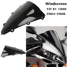 Motorcycle Windshield Windscreen For Yamaha YZF-R1 YZFR1 YZF R1 2004 2005 2006 YZF1000 YZF 1000 Wind Deflector Double Bubble Blk 2024 - buy cheap