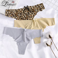LEVAO Women Leopard Sexy Women Seamless Panties Briefs Tempting Thongs Lingerie Low-rise Underwear Underpants Female Intimates 2024 - buy cheap