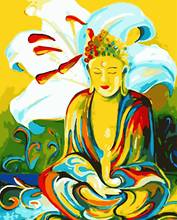 DIY 40X50 Oil Painting By Numbers Buddha statue Paint by numbers On Canvas Home Decor Digital Painting chrismas 2024 - buy cheap