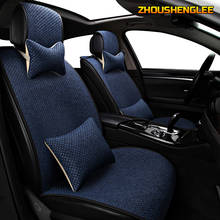 ZHOUSHENGLEE FLAX car sear cover for toyota rav4 corolla toyota chr camry vitz premio verso Prius Car seat protector car seats 2024 - buy cheap