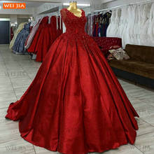 Formal Red Evening Dress Sleeveless Beaded Robe De Soiree Lace Appliqus Ball Gown Women Party Dresses Long 2021 Vestido De Festa 2024 - buy cheap