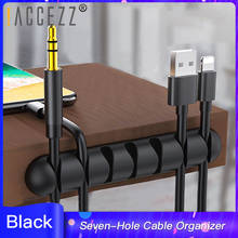 ¡! ACCEZZ-organizador de Cables de 7 agujeros, bobinador de Cables, soporte para auriculares, Cable de ratón, Clips de silicona duraderos, gestión de escritorio 2024 - compra barato