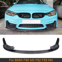 Aerofólio difusor frontal de fibra de carbono para bmw, avental para modelos f80, m3, f82, f83, m4 2016-2018, kit com dois estilos 2024 - compre barato