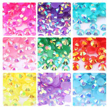 10000 pieces/bag silk 3mm Jelly AB Resin Rhinestones Glittler Strass Phone sticker Glue on Sticker Resin Stones 2024 - купить недорого