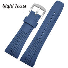 Pulseira de relógio de 26mm, pulseira de borracha para seiko, bracelete preto com alça de 26mm e fivela tang para homens, pulseira de mergulho 2024 - compre barato