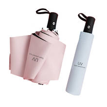Paraguas automático plegable para hombre y mujer, sombrilla portátil antiuv para viajes, 8 varillas 2024 - compra barato