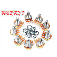 30pcs WH148 3pin 15mm B1K B2K B5K B10K B20K B50K B100K B250K B500K B1M potenciómetro 1K 2K 5K 10K 20K 50K 100K 250K 500K 1M 2024 - compra barato