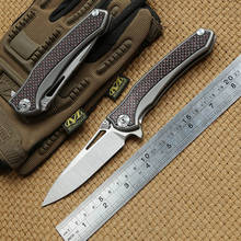 MAXACE amber-k Flipper folding knife K110 blade ball bearing titanium handle camping hunting outdoor Survival knives EDC Tools 2024 - buy cheap