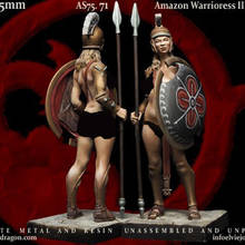 1/24 Warrioress, figura modelo de resina GK, guerrero antiguo femenino, kit sin montar y sin pintar 2024 - compra barato