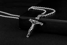 30pcs Stainless steel 316L Christian faith Jesus cross blessing European and American style men's gift pendant necklace jewelry 2024 - buy cheap