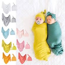 Baby Photo Wraps With Hat 2pcs Sets Newborn Photography Props Swaddle Blanket R7RB 2024 - buy cheap