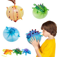 Creative Funny Toys TPR Blowing Animal Anti Stress Venting Balls Inflatable Dinosaur Rubber Ball Children toys 2024 - buy cheap