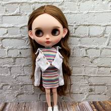 1pcs Rainbow Stripe Bottom Skirt Blyth Dress Doll Clothes for blyth,barbies,Kurhn Azone,fr,1/6 Doll Doll Accessories Clothing 2024 - buy cheap