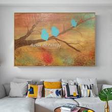 Arthyx Hand Painted Bird Oil Painting On Canvas Modern Abstract Animals Pop Art Wall Pictures For Living Bedroom Home Decoration 2024 - buy cheap