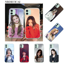 PENGHUWAN Jennie Kim Beautiful Black Soft Shell Phone Case Capa for iPhone 11 pro XS MAX 8 7 6 6S Plus X 5S SE XR cover 2024 - buy cheap