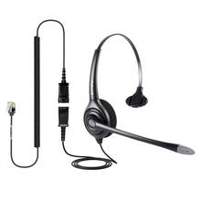 Monaural Call center Headset with RJ9 plug and Quick Disconnect Cord, headset with Noise canceling Microphone 2024 - buy cheap