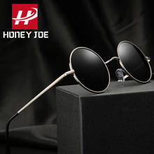 Polarized Vintage Retro Round Sunglasses Men Women Metal Frame Driving Sun Glasses Brand Designer Mirror Black Eyewear UV400 2024 - buy cheap