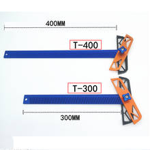 Regla cuadrada tipo T para carpintería, herramienta de medición de aleación de aluminio/acero inoxidable, T300/T400 2024 - compra barato