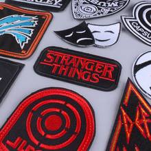 Pulaqi Stranger Things Patches Rock Negro Band Fashion Viking Patch Metal Iron On Embroidered Patches For Clothes Stripes DIY 2024 - buy cheap