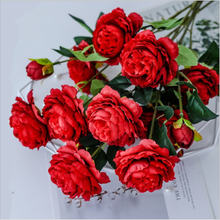 3 Heads Fake Peony Vases for Home Decoration Accessories Wedding Decorative Flowers Scrapbooking Garden Household Products 2024 - buy cheap