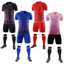 Football uniforms Men football soccer jersey Youth Sport soccer shirt Kit tracksuits for men sportswear kits Survetemen DL915 2024 - buy cheap