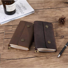 Handmade Leather Notebook Retro Exquisite Journal Buttons Personal Diary Travel Office School Home Student Teacher Holiday Gift 2024 - buy cheap