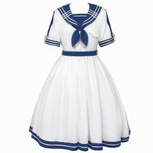 Lolita-Vestido de manga corta de estilo Marino Japonés para niña, ropa bonita, suave, kawaii, para fiesta de té, princesa 2024 - compra barato