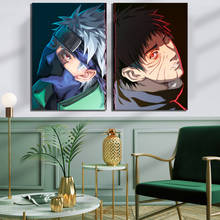 Papel tapiz de Anime sin marco, pegatinas de decoración para sala de estar, Kakashi Obito, arte en lienzo, decoración del hogar, murales de Arte de Anime 2024 - compra barato