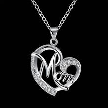 Droppshiping Love Mom Necklace Jewelry MUM Letters Heart Pendant Necklace Mother Day Gift d88 2024 - buy cheap