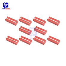 diymore 10PCS/Lot Red DIP Switch Horizontal 10 Positions 2.54mm Pitch for Circuit Breadboards PCB 2024 - buy cheap