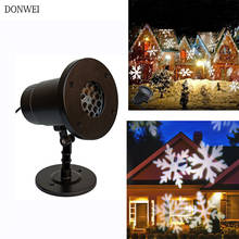 Rotatable Snowfall Projector light Moving Snow Outdoor Garden Stage Light Christmas Snowflake Spotlight For Xmas New Year Party 2024 - buy cheap